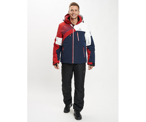 Горнолыжный костюм мужской красного цвета 077019Kr