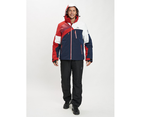 Горнолыжный костюм мужской красного цвета 077019Kr