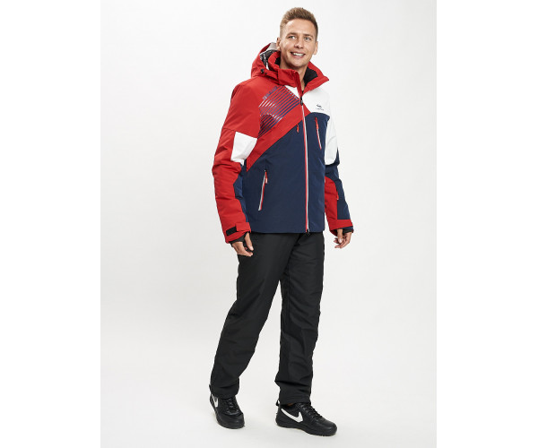 Горнолыжный костюм мужской красного цвета 077019Kr