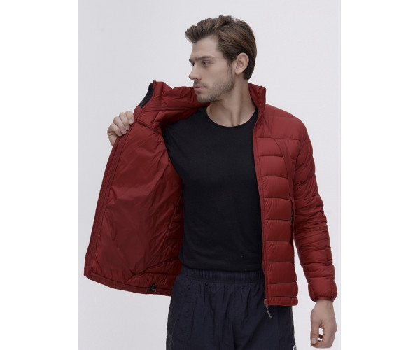 Пуховик еврозима Valianly бордового цвета 92117Bo