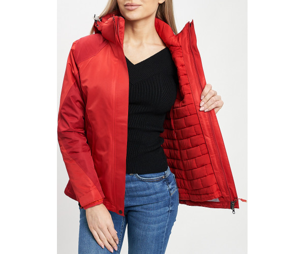 Куртка демисезонная 3 в 1 красного цвета 33213Kr
