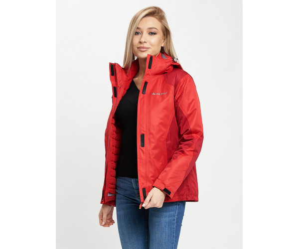 Куртка демисезонная 3 в 1 красного цвета 33213Kr