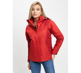 Куртка демисезонная 3 в 1 красного цвета 33213Kr