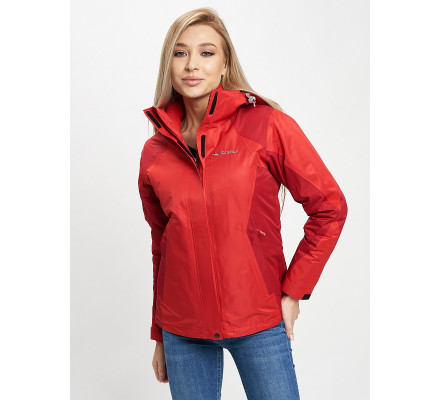 Куртка демисезонная 3 в 1 красного цвета 33213Kr