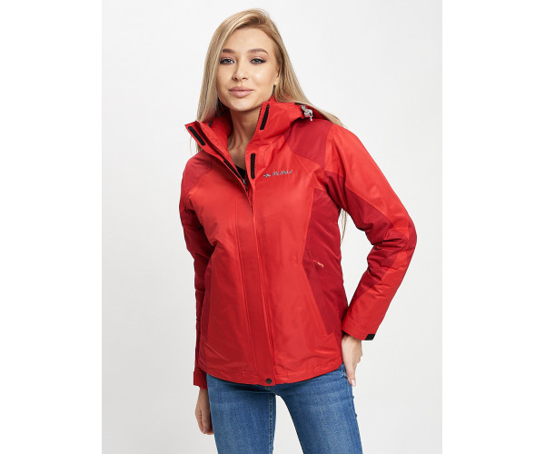 Куртка демисезонная 3 в 1 красного цвета 33213Kr