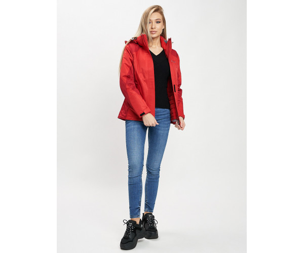 Куртка демисезонная 3 в 1 красного цвета 33213Kr