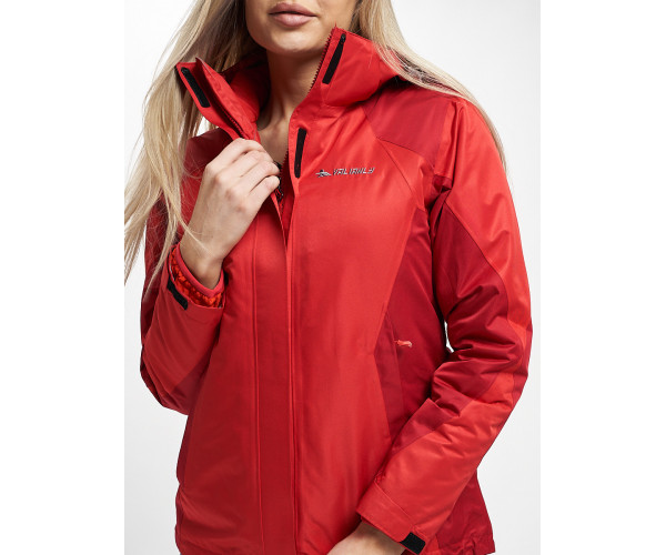 Куртка демисезонная 3 в 1 красного цвета 33213Kr