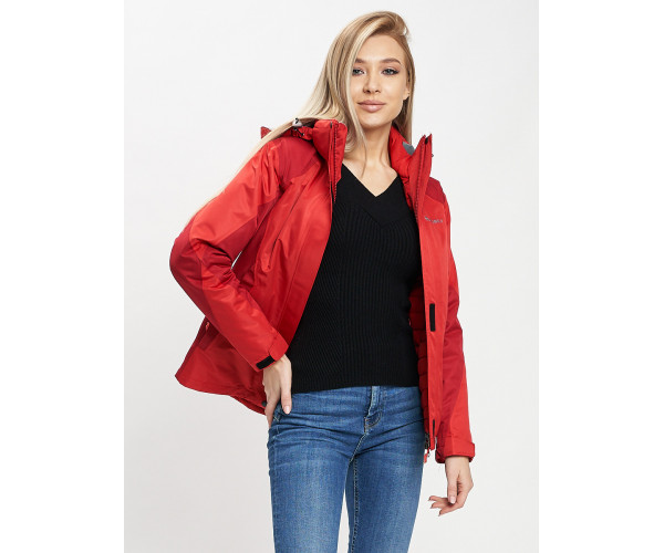 Куртка демисезонная 3 в 1 красного цвета 33213Kr