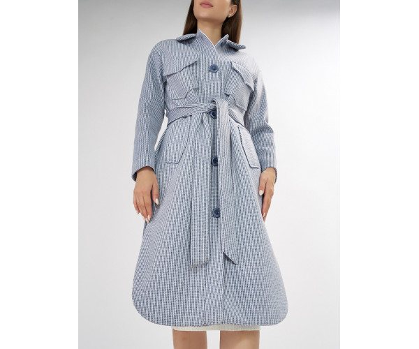 Пальто демисезонное синего цвета 42112S