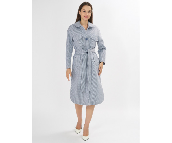 Пальто демисезонное синего цвета 42112S