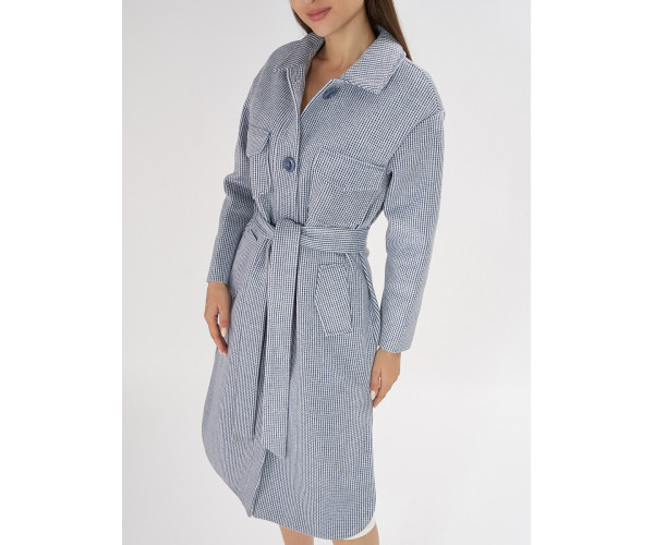 Пальто демисезонное синего цвета 42112S