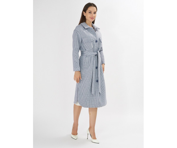 Пальто демисезонное синего цвета 42112S