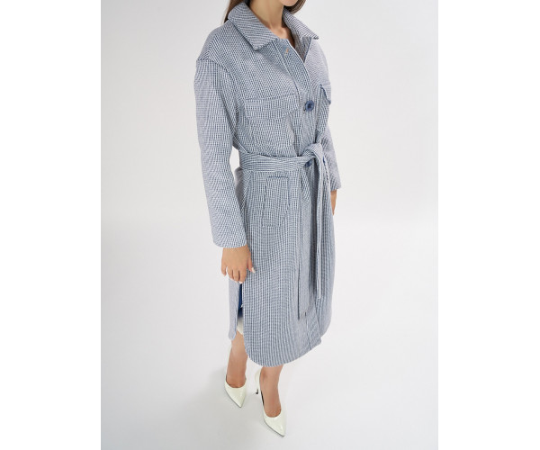 Пальто демисезонное синего цвета 42112S