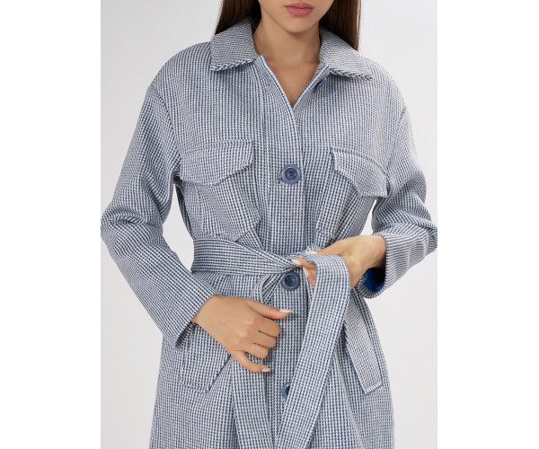 Пальто демисезонное синего цвета 42112S