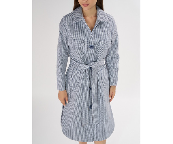 Пальто демисезонное синего цвета 42112S