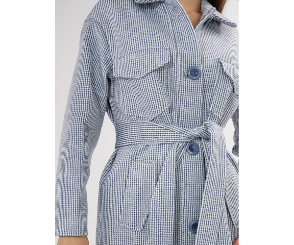 Пальто демисезонное синего цвета 42112S