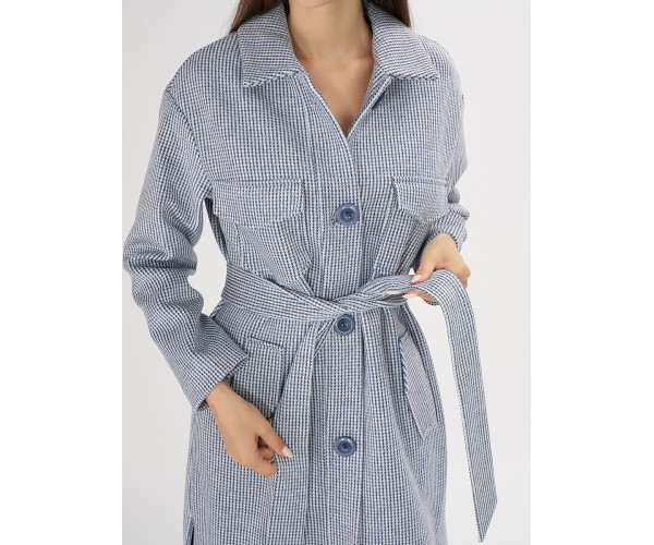 Пальто демисезонное синего цвета 42112S