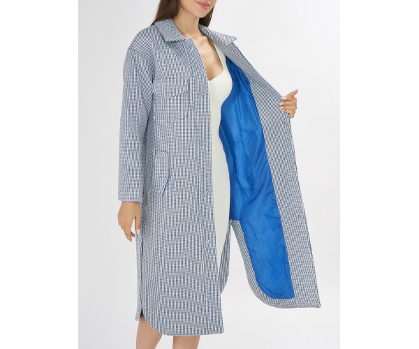 Пальто демисезонное синего цвета 42112S