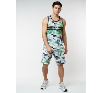 Костюм шорты и майка салатового цвета 225302Sl