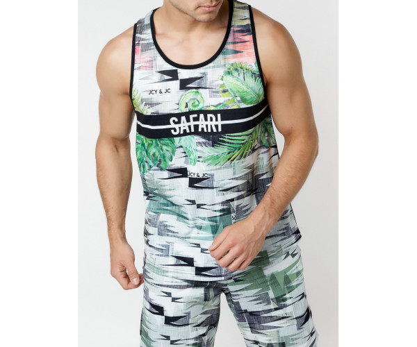 Костюм шорты и майка салатового цвета 225302Sl