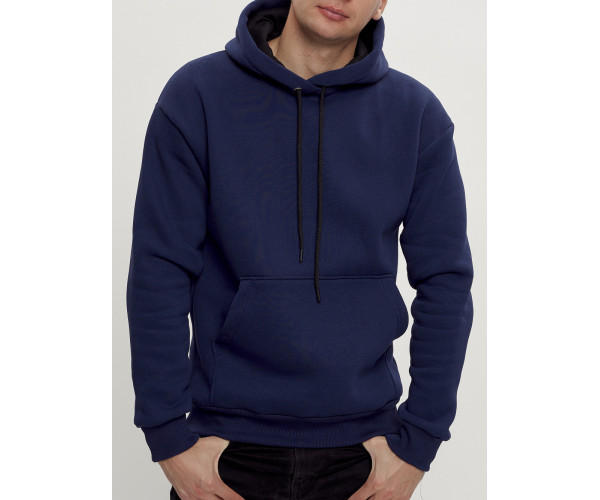 Худи мужские оверсайз с начосом синего цвета 1087S