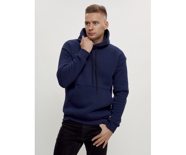 Худи мужские оверсайз с начосом синего цвета 1087S