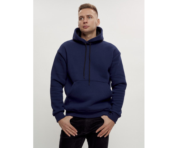 Худи мужские оверсайз с начосом синего цвета 1087S