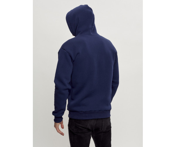Худи мужские оверсайз с начосом синего цвета 1087S
