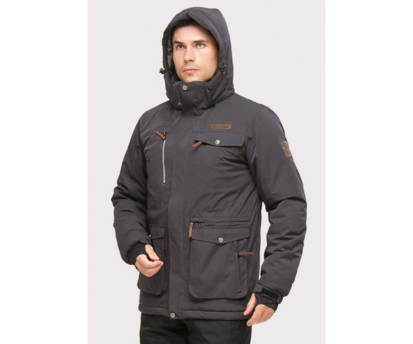 Мужской зимний костюм горнолыжный темно-серого цвета 01910TC