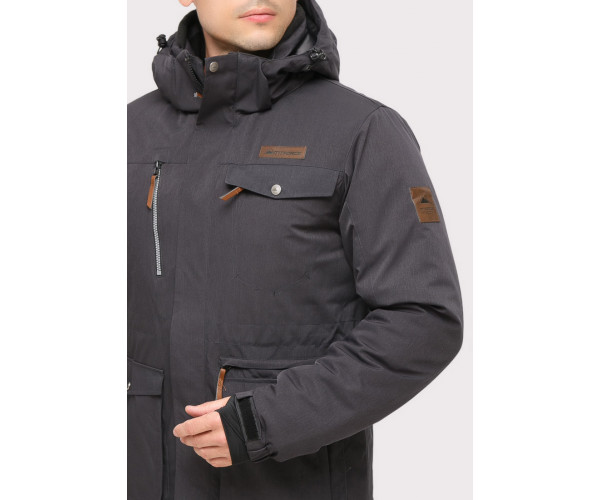 Мужской зимний костюм горнолыжный темно-серого цвета 01910TC
