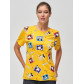 Женские футболки с принтом желтого цвета 34004J