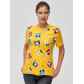 Женские футболки с принтом желтого цвета 34004J