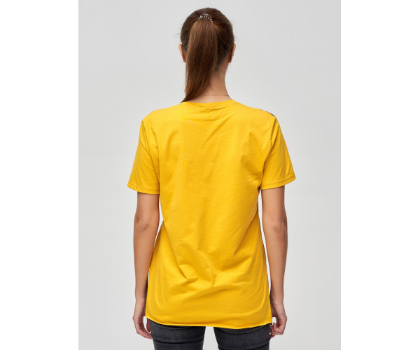 Женские футболки с принтом желтого цвета 34004J