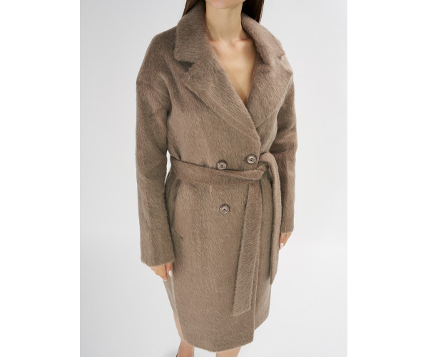 Пальто зимняя женская коричневого цвета 42114K