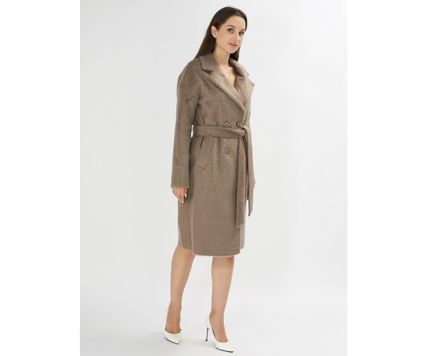Пальто зимняя женская коричневого цвета 42114K