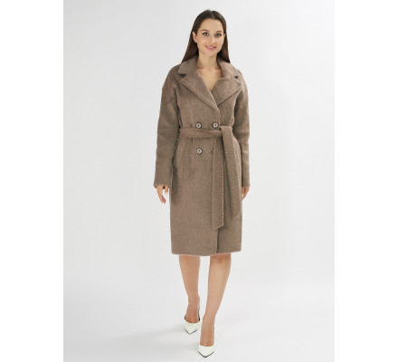 Пальто зимняя женская коричневого цвета 42114K