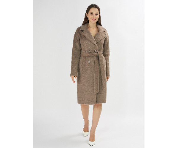 Пальто зимняя женская коричневого цвета 42114K