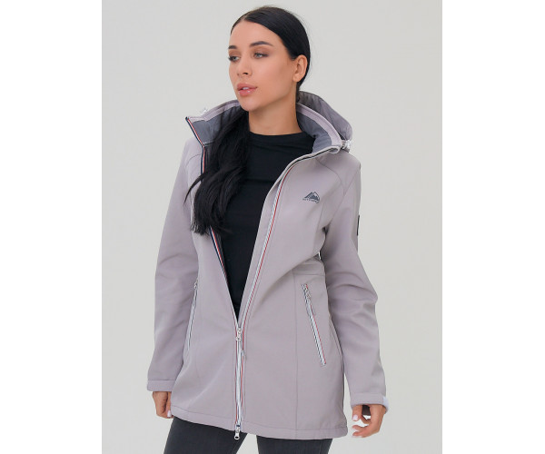 Парка женская  серого цвета 2029Sr