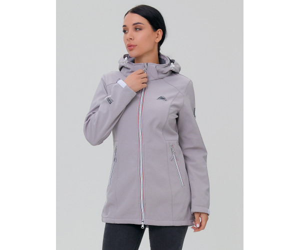 Парка женская  серого цвета 2029Sr