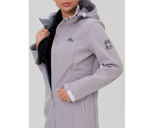 Парка женская  серого цвета 2029Sr