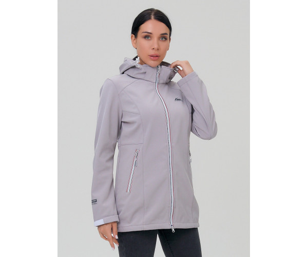 Парка женская  серого цвета 2029Sr