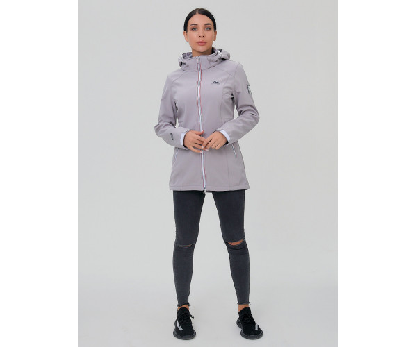 Парка женская  серого цвета 2029Sr