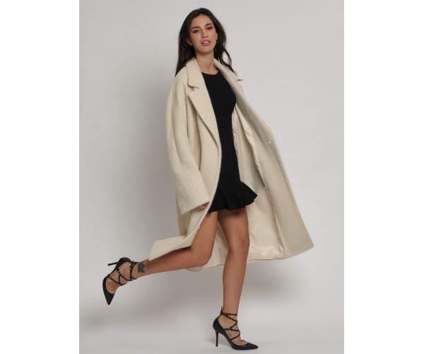 Пальто зимнее бежевого цвета 41881B