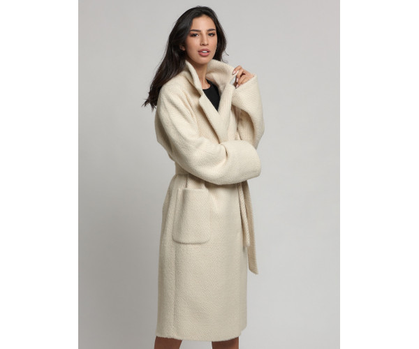 Пальто зимнее бежевого цвета 41881B