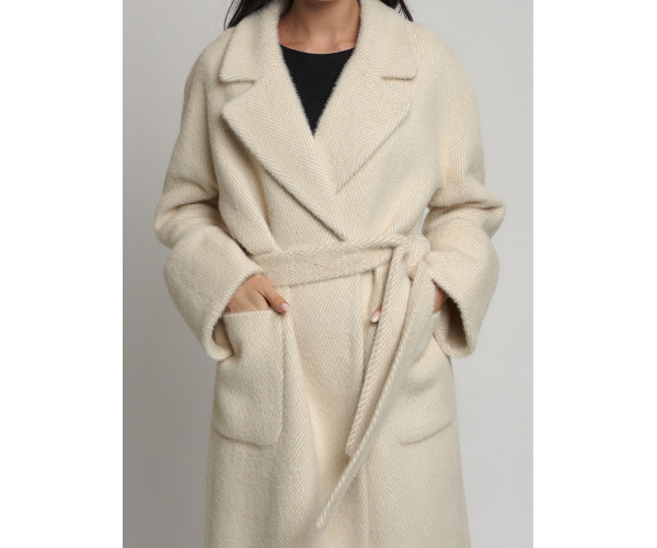 Пальто зимнее бежевого цвета 41881B