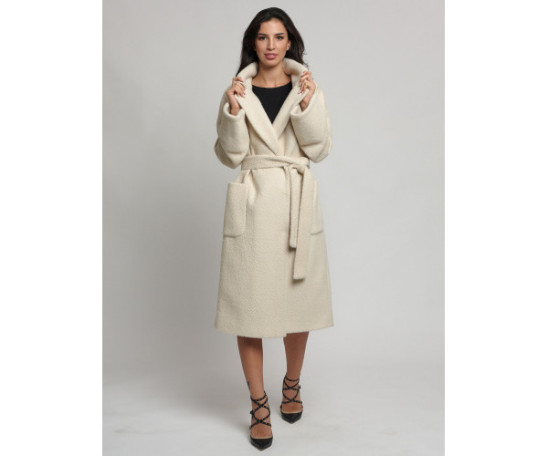 Пальто зимнее бежевого цвета 41881B