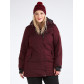 Женская зимняя парка большого размера бордового цвета 19491Bo