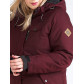 Женская зимняя парка большого размера бордового цвета 19491Bo
