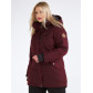 Женская зимняя парка большого размера бордового цвета 19491Bo