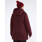 Женская зимняя парка большого размера бордового цвета 19491Bo